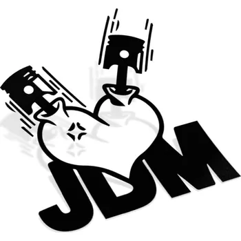 Samolepicí dekorace na vozidlo Samolepka JDM Heart - 10x12