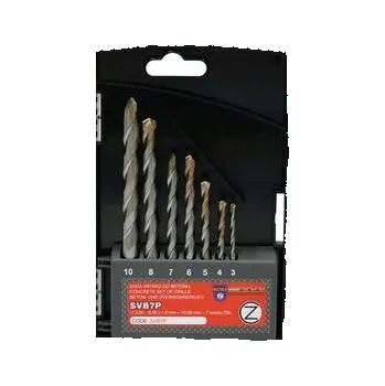 Vrták NÁSTROJE CZ Sada vrtáků do betonu 7-dílná 3,4,5,6,7,8,10mm HOBBY - SVB500-7P