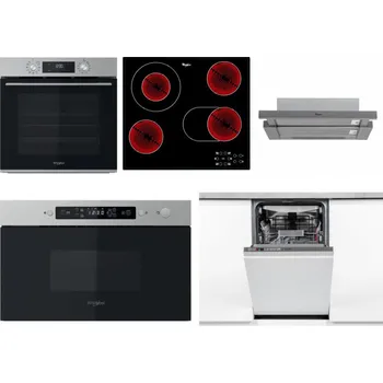 Set domácích spotřebičů WHIRLPOOL OMK58CU1SX + WHIRLPOOL AKT 8190/BA + WHIRLPOOL AKR 749/1 IX + WHIRLPOOL MBNA910X + WHIRLPOOL WSIO 3O34 PFE X