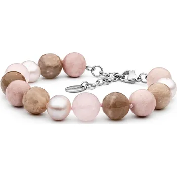 Náramek Luxusní náramek z pravých říčních perel a Měsíčního kamene