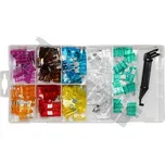 Pojistky do auta, 97 kusů v plastovém organizéru