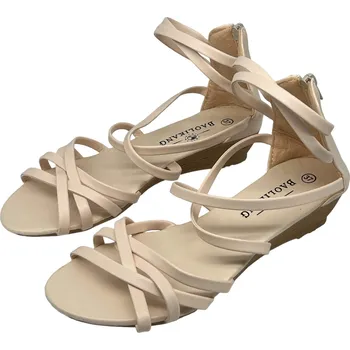 Dámské sandále Baolikang Dámské béžové sandály 02 Barva: Béžová, Velikost: 39