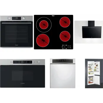 Set domácích spotřebičů WHIRLPOOL OMK58CU1SX + WHIRLPOOL AKT 8130/NE + WHIRLPOOL AKR 62F LT K + WHIRLPOOL MBNA910X + WHIRLPOOL WBC 3C34 PF X + WHIRLPOOL ART 65031