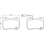 BREMBO Sada brzdových destiček, kotoučová brzda P23129