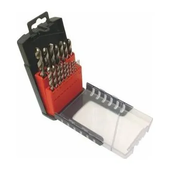Vrták NÁSTROJE CZ Sada vrtáků 19-dílná 1,00-10,00x0,5mm DIN338RNHSS Lesklá, plastová krabička - SV338RNHSS-19P