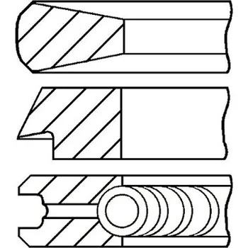 Píst motoru GOETZE Sada pístních kroužků 0813580700