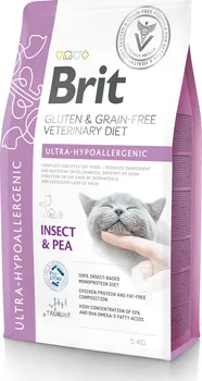Krmivo pro kočku Brit Veterinary Diet Cat Ultra Hypoallergenic hmyz/hrášek 5 kg