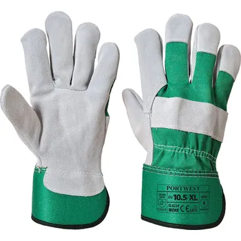 Pracovní rukavice PORTWEST PREMIUM CHROME RIGGER A220 / Kombinované rukavice - zelená XL