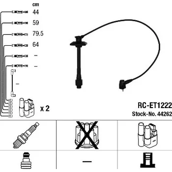 Zapalovací kabel NGK Sada kabelů pro zapalování 44262