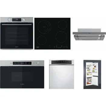 Set domácích spotřebičů WHIRLPOOL OMK58CU1SX + WHIRLPOOL AKT 8900 BA + WHIRLPOOL AKR 749/1 IX + WHIRLPOOL MBNA910X + WHIRLPOOL WBC 3C34 PF X + WHIRLPOOL ART 65031