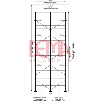 Lešení Kostka lešení BEMA 45,9 m² - podlážky nové