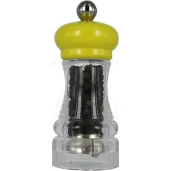 Kuchyňský mlýnek de Buyer HIP HOP mlýnek na pepř 11 cm, transparentní žlutý | D-P286-118336