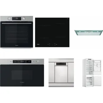 Set domácích spotřebičů WHIRLPOOL OMK58CU1SX + WHIRLPOOL WS Q2760 BF + WHIRLPOOL AKR 650/1 IX + WHIRLPOOL MBNA910X + WHIRLPOOL WSBO 3O34 PF X + WHIRLPOOL WHC18 T311