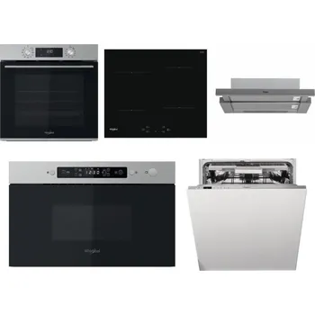 Set domácích spotřebičů WHIRLPOOL OMK58CU1SX + WHIRLPOOL WS Q2760 BF + WHIRLPOOL AKR 749/1 IX + WHIRLPOOL MBNA910X + WHIRLPOOL WIO 3T133 PLE