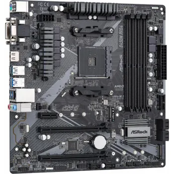 ASRock B450M PRO4 R2.0 / AMD B450 / AM4 / 4x DDR4 DIMM / HDMI / DVI-D / VGA / M.2 / USB-C / mATX