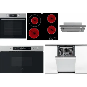 Set domácích spotřebičů WHIRLPOOL OMK58CU1SX + WHIRLPOOL AKT 8130/NE + WHIRLPOOL AKR 749/1 IX + WHIRLPOOL MBNA910X + WHIRLPOOL WSIO 3O34 PFE X
