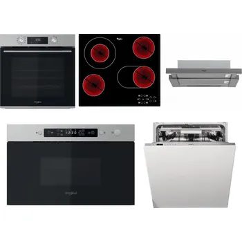 Set domácích spotřebičů WHIRLPOOL OMK58CU1SX + WHIRLPOOL AKT 8190/BA + WHIRLPOOL AKR 749/1 IX + WHIRLPOOL MBNA910X + WHIRLPOOL WIO 3O540 PELG
