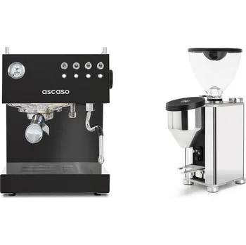 Kávovar Ascaso Steel DUO, Black + Rocket Espresso GIANNINO, chrome/black