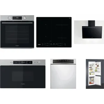 Set domácích spotřebičů WHIRLPOOL OMK58CU1SX + WHIRLPOOL WL B8160 NE + WHIRLPOOL AKR 62F LT K + WHIRLPOOL MBNA910X + WHIRLPOOL WBC 3C34 PF X + WHIRLPOOL ART 65031