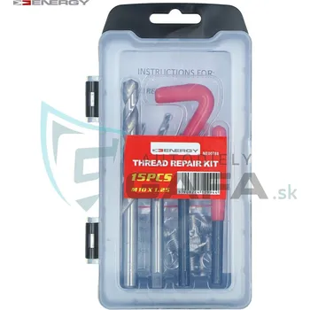 Závitořezný nástroj ENERGY Sada na opravu závitů M10x1,25 19 prvků NE00788