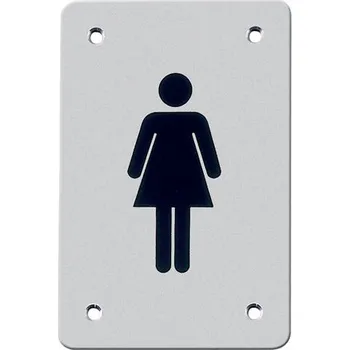 TI - Piktogram "Dámy" - hranatý 150 mm BN - Broušená nerez (16)