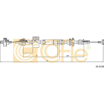 Spojkové lanko COFLE Tažné lanko, ovládání spojky 103158