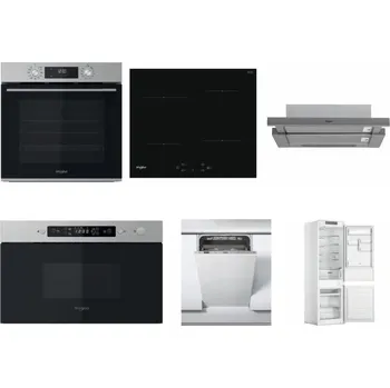 Set domácích spotřebičů WHIRLPOOL OMK58CU1SX + WHIRLPOOL WS Q2760 BF + WHIRLPOOL AKR 749/1 IX + WHIRLPOOL MBNA910X + WHIRLPOOL WSIC 3M27 C + WHIRLPOOL WHC18 T311
