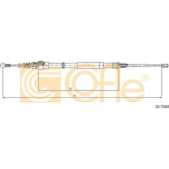 Lanko parkovací brzdy COFLE Tažné lanko, parkovací brzda 107560