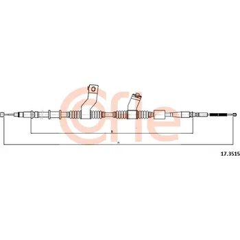 Lanko parkovací brzdy COFLE Tažné lanko, parkovací brzda 173515