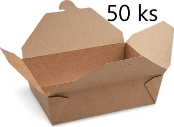Jednorázové nádobí WIMEX Food Box papírový nepromastitelný box 195 x 140 x 65 mm 50 ks