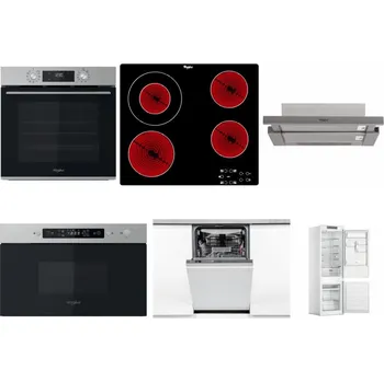 Set domácích spotřebičů WHIRLPOOL OMK58CU1SX + WHIRLPOOL AKT 8130/NE + WHIRLPOOL AKR 5390/1 IX + WHIRLPOOL MBNA910X + WHIRLPOOL WSIO 3O34 PFE X + WHIRLPOOL WHC18 T311