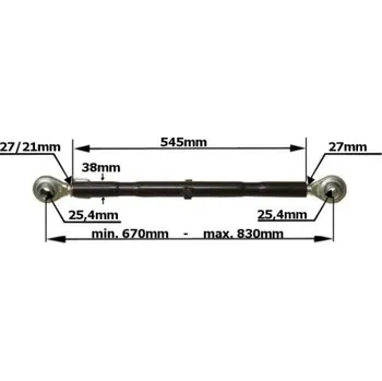 Tažné zařízení Třetí Bod Mf 690 590 290 Délka 670-830mm 893439m91 MZR 35315