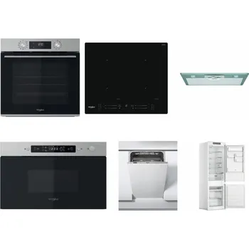 Set domácích spotřebičů WHIRLPOOL OMK58CU1SX + WHIRLPOOL WL S7260 NE + WHIRLPOOL AKR 650/1 IX + WHIRLPOOL MBNA910X + WHIRLPOOL WSIC 3M27 C + WHIRLPOOL WHC18 T311