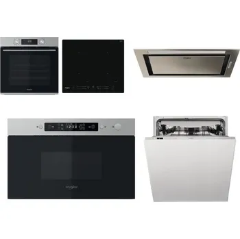 Set domácích spotřebičů WHIRLPOOL OMK58CU1SX + WHIRLPOOL WL S7260 NE + WHIRLPOOL WCT3 64 FLB X + WHIRLPOOL MBNA910X + WHIRLPOOL WIC 3C33 PFE