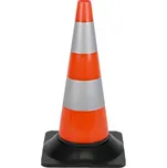 Dopravní kužel s vysokou stabilitou, 50 cm, oranžová / reflexní stříbrná