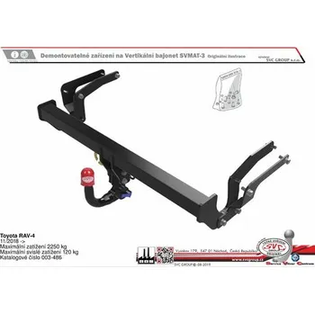 Tažné zařízení Tažné zařízení Toyota RAV-4 11/2018-> SV 003-486, SVC GROUP