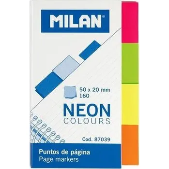 Dětské zboží Indeksy neon kolorowe 50x20mm MILAN