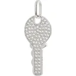 Stříbrný přívěšek klíč s čirými zirkony AGH689