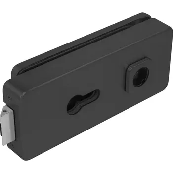 Dveřní kování MPK - UNIQUE R8 - ZÁMEK na skleněné dveře - PZ kování na sklo PZ otvor BS - Černá matná