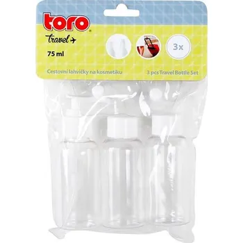 Toro Set cestovních lahviček na kosmetiku 75 ml 3 ks transparentní