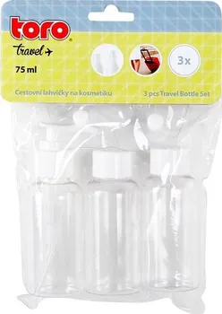 Toro Set cestovních lahviček na kosmetiku 75 ml 3 ks transparentní