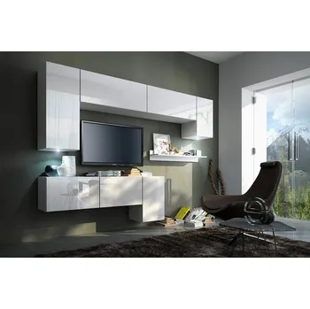 Obývací stěna Ral Obývací stěna Solos - Bílý lesk