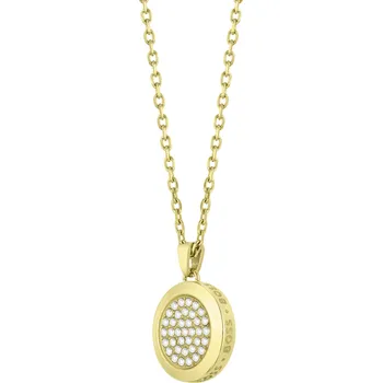Módní doplněk Hugo Boss Oslnivý pozlacený náhrdelník s krystaly Medallion 1580300 + 2 měsíce na vrácení zboží