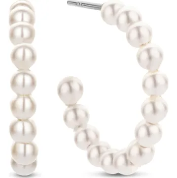 Náušnice CO88 dámské ocelové náušnice s perlami C88CE-70423