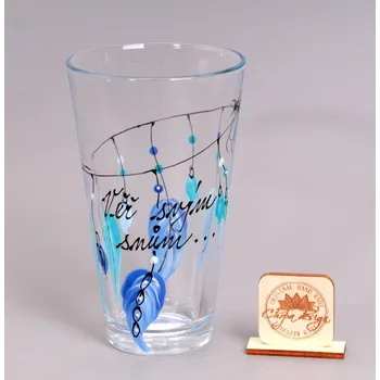 Sklenice Longovka - věř svým snům - modrá