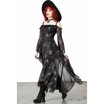 Dámské šaty šaty dámské KILLSTAR - Mystic Meadow Mesh Maxi - Black - 3XL