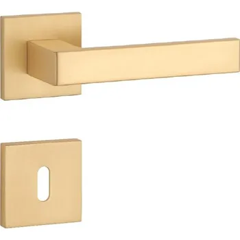 Dveřní kování AT - SULLA - HR 7S rozety BB, klika/klika OLS - Mosaz broušená