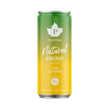 Energetický nápoj Puhdistamo Natural Energy Drink 330 ml pear lemonade