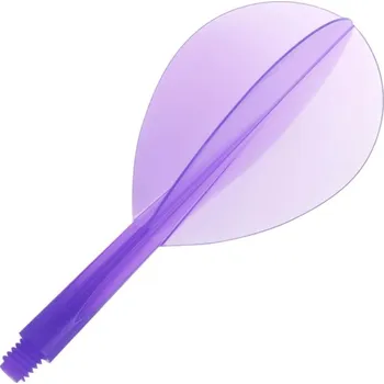Příslušenství pro šipky Condor Letky Zero Stress - Teardrop - Short - Clear Purple CN076