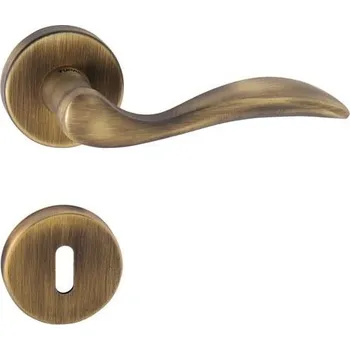 Dveřní kování TI - LEA - R 1948 rozety BB, klika/klika OGS - Bronz česaný matný (77)